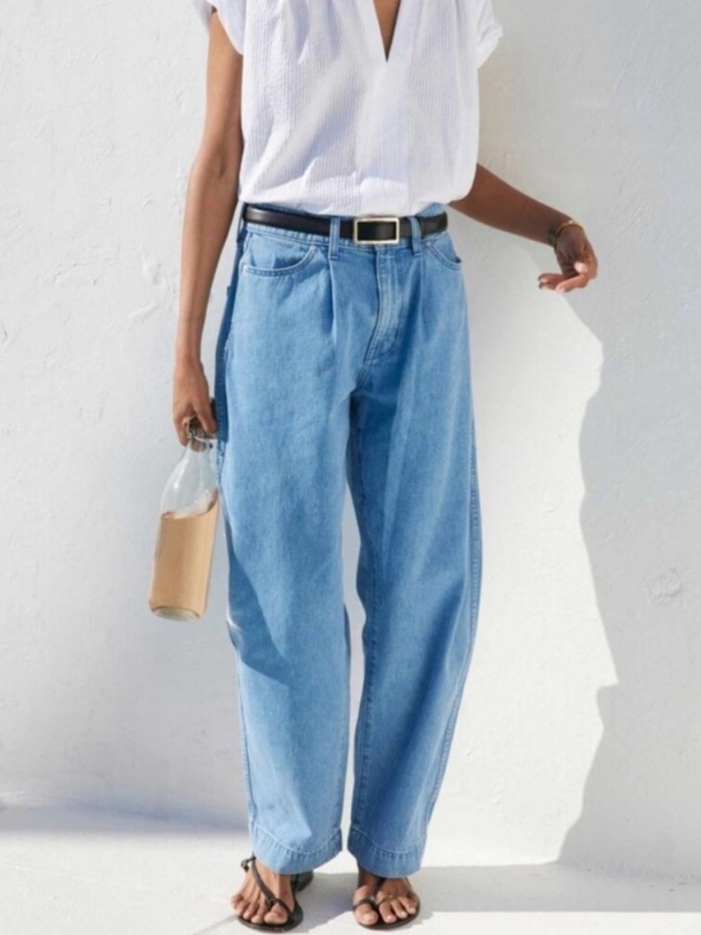 AYR Jeans The Hooky Wide Leg Baggy in Blue Wash